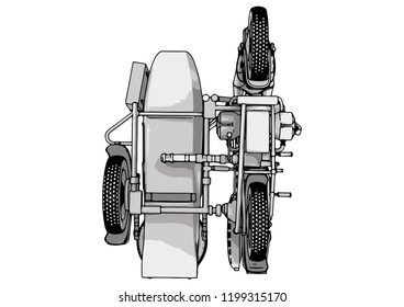 sketch motorcycle vector