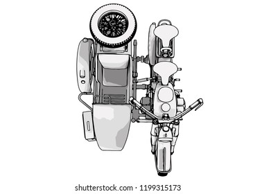 sketch motorcycle vector