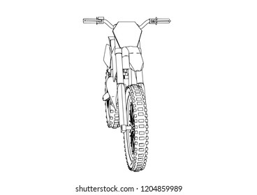 sketch motorcycle vector