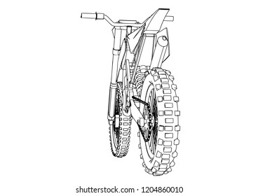 sketch motorcycle vector