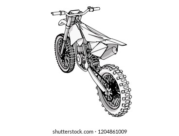 sketch motorcycle vector