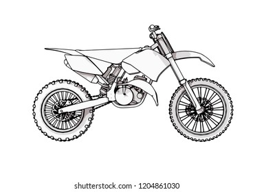 sketch motorcycle vector