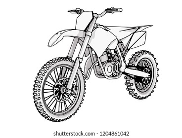 sketch motorcycle vector
