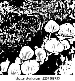sketch of mushroom for decoration 