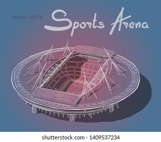 Sketch of the new stadium in Saint-Petersburg.