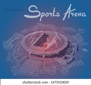 Sketch of the new stadium in Saint-Petersburg.