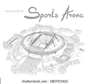 Sketch of the new stadium in Saint-Petersburg.