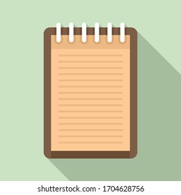 Icono de esbozo del bloc de notas. Ilustración plana del icono del vector del bloc de notas para el diseño web