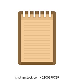 Sketch notebook icon. Flat illustration of sketch notebook vector icon isolated on white background