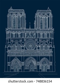 Sketch Notre Dame Cathedral