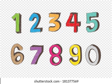 Sketch numbers 0-9