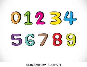 sketch  numbers and mathematics symbols