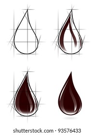 Sketch of oil drop