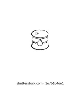 sketch of oil drum cartoon design