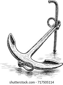 Sketch of an old anchor