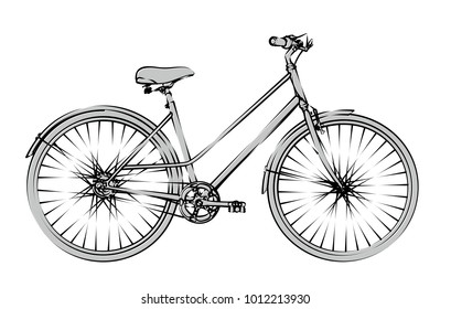 Sketch of the old bicycle. 