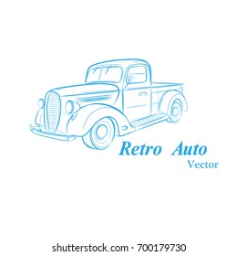 Sketch of an old car