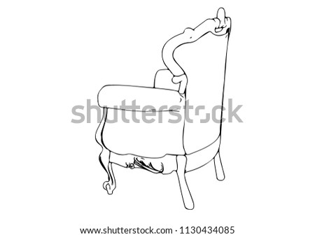 sketch of an old chair vector