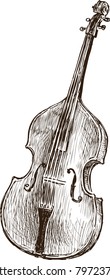 Sketch of an old contrabass