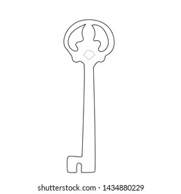 sketch of an old key