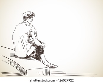 Sitting Sketch Images Stock Photos Vectors Shutterstock