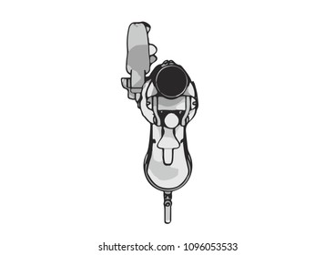 sketch of an old musket vector