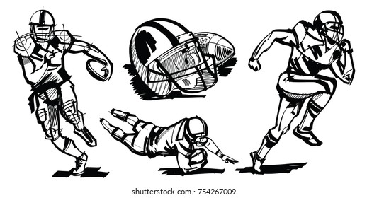 sketch on the theme of American football