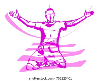 sketch on the theme of football