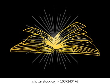 Sketch of open book