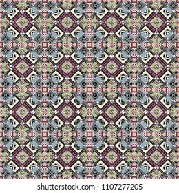 Sketch in orange, beige and pink colors. Abstract mosaic raster background. Design elements. Geometric seamless pattern.