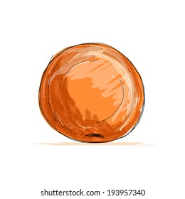 Sketch of orange for your design