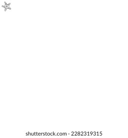Sketch of the outline of a starfish. Scribbles of a starfish on a white background. Vector illustration in doodle style