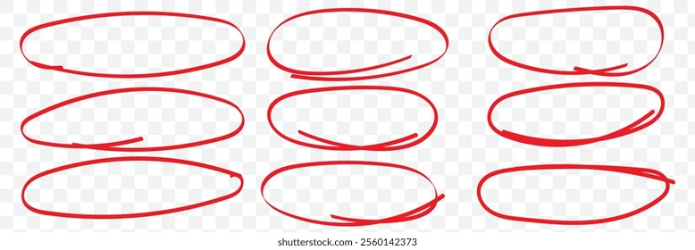 Sketch oval frames. Doodle ellipse, round hand drawn frame and circled doodles. Oval brush or highlighter handwritten circle shapes isolated vector symbols. eps 10.