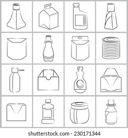sketch packaging design icons