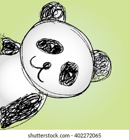 Sketch of a panda, Hand drawing illustration.