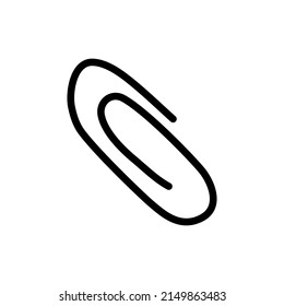 Sketch of paper clip. Hand drawn doodle icon. Sign symbol. Vector.