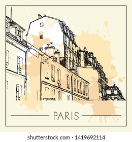 Sketch of Paris.  Vector illustration.
