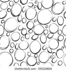 Sketch pattern texture round. Vector design element.