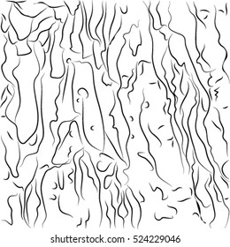 sketch pattern of tree bark, natural background, vector illustration