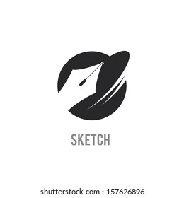 Sketch, Pen  Tool Logo Template
