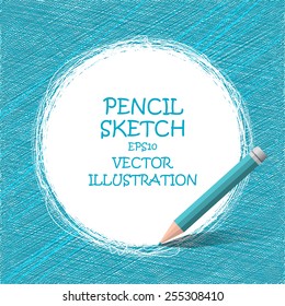 Sketch pencil drawing. Vector doodles. The Illustration is used for in web design, banners, in computer design.