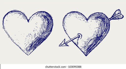 Sketch Pencil. Heart