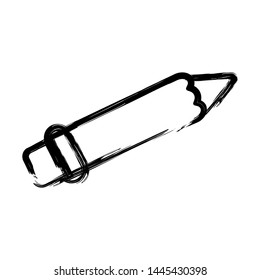Sketch of a pencil. School supplies - Vector