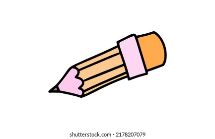 Sketch Pencil style Doodle. The concept of creating a drawing using. Print for a t-shirt or your design.