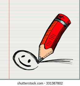 Sketch of Pencil , vector illustration