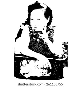 sketch of people picture ,Vector illustration