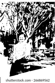 sketch of people picture ,Vector illustration