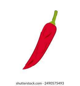 caricatura de sketch pepper chili. comida mexicana, cayenne jalapeno, línea vegetal sketch pepper chili sign. símbolo aislado Ilustración vectorial