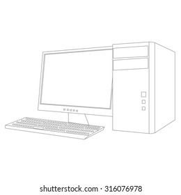 sketch of a personal computer