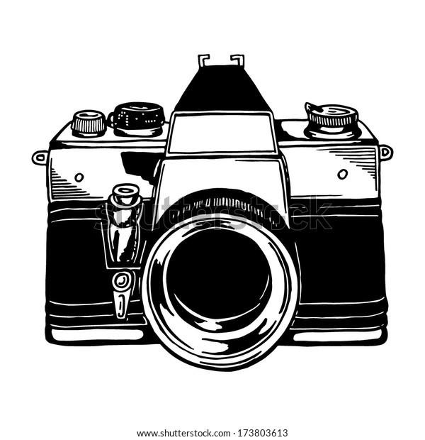 Sketch Photo Camera Stock Vector (Royalty Free) 173803613 | Shutterstock